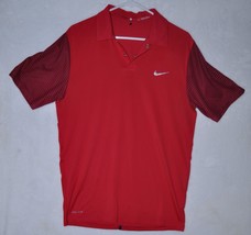 Nike Tiger Woods Collection TW Red Black Golf Polo Shirt Sleeve Size Small EUC - £23.91 GBP