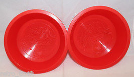 Quaker Dino Eggs Oatmeal Set of 2 Plastic Bowls Red Dinosaur Dishwasher Safe - £30.06 GBP
