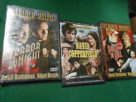 Great Collectible 3 Dv Ds Movies- 2 Sherlock Holmes &amp; David Copperfield - £11.35 GBP