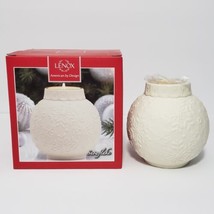 Lenox Ornamental Glow 4 3/8&quot; Snowflake Votive Porcelain Bisque Brand New - £10.27 GBP