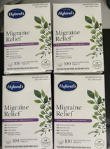New 4X Hyland&#39;s Migraine Relief Natural 100 Tablets Homeopathic Fast Dis... - £20.23 GBP