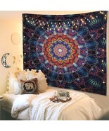 Large Boho Wall Tapestry Peacock Mandala Tapestries with 6m lights - £9.13 GBP