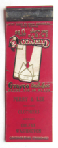 Perry &amp; Lee Clothiers  Colfax, Washington 20 Strike Matchbook Cover Grayco Shirt - £1.38 GBP