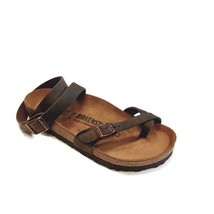 Birkenstock Yara Cork Footbed Oiled Leather Ankle Strap Sandals Womens 6 Habana - $112.75