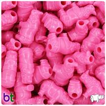BeadTin Dark Pink Opaque 25mm Rhino Pony Beads (24pcs) - $2.29