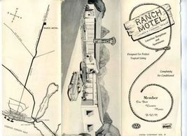 Ranch Motel Brochure Corpus Christi Texas 1950's - $15.82