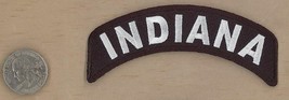 &quot; INDIANA &quot; ROCKER STYLE IRON-ON / SEW-ON EMBROIDERED SHOULDER PATCH 4&quot;x... - £3.82 GBP