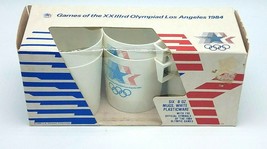 NIP NOS Box Vintage Plastic Tumblers 1984 Olympics Los Angeles USA 8 oz Mug - £6.65 GBP