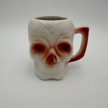 Vintage Skull Coffee Mug Ceramic 10 oz. Stamped DW120 - £14.79 GBP