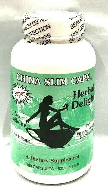 China Slim Caps 180 capsules/ 525 mg - Herbal Delight - Exp: 3-2025