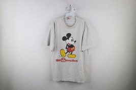 Vintage 90s Disney Mens XL Spell Out Walt Disney World Mickey Mouse T-Shirt USA - $59.35