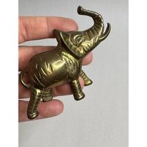 Vintage Brass Elephant Figurine Small Desk Decor Lucky Charm - €15,62 EUR
