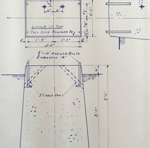 1949 Railroad Bangor Aroostook GRS Plate Instrument Case Blueprint J5 DWDD13 - $84.36