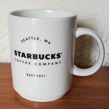 2018 White Starbucks Est 1971 Seattle WA Porcelain Coffee Mugs Cups Set of 4 - £31.29 GBP