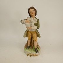 Vintage Gentleman Holding a Pitcher / Vase Porcelain  Figurine 7.5&quot; tall... - $8.00