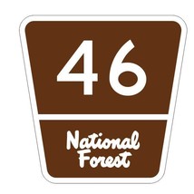 National Forest Route 46 Sticker R3377 Highway Sign YOU CHOOSE SIZE - $1.45+