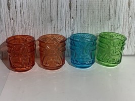 Tiki Mugs Set of 4 Embossed 12 oz Bar Glasses Kanaloa, Lono, Kane, Ku Fi... - £21.75 GBP