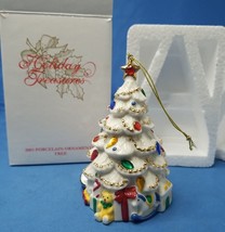2003 Holiday Treasures Porcelain Christmas Tree Ornament Gems Presents - £8.51 GBP