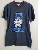 Disney Parks &quot;Don&#39;t Make Me Put On My Angry Eyes&quot; T-Shirt Blue Size M NWT - £23.42 GBP