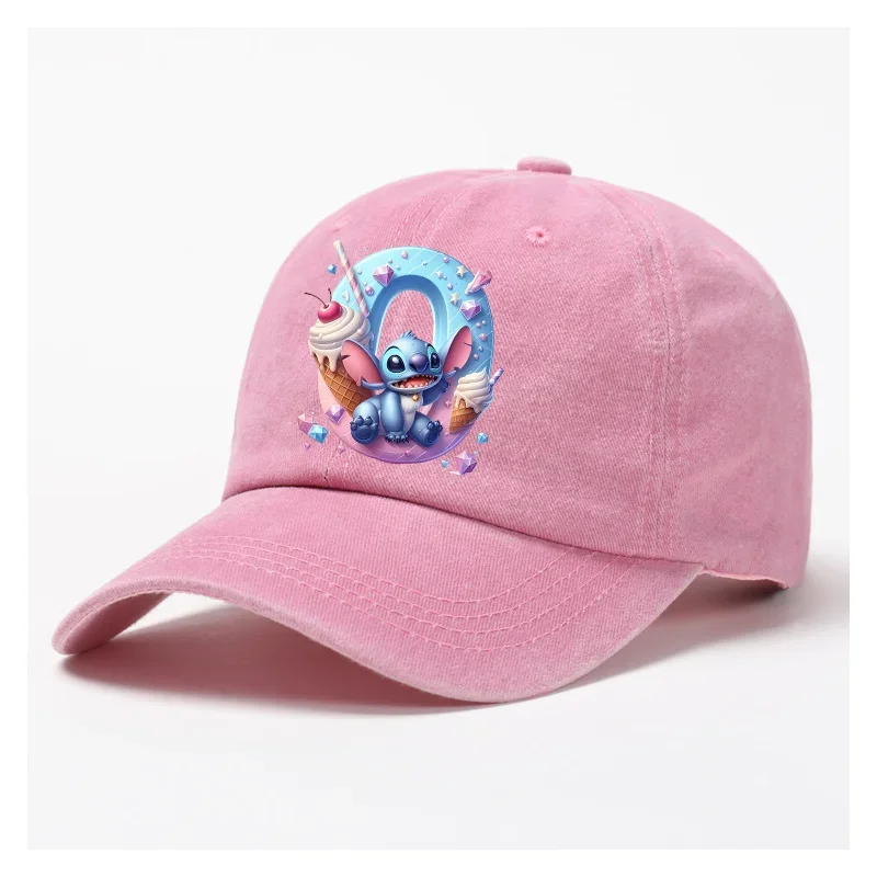 Lilo Stitch Anime Letter A-Z Baseball Cap Women Adult Summer -Adult SDZ2957 - $6.50