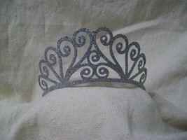 Fancy Silver Glitter Metal Tiara Scrolls Shell Mermaid Queen Princess Ap... - $18.94 CAD
