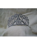 Fancy Silver Glitter Metal Tiara Scrolls Shell Mermaid Queen Princess Ap... - $18.94 CAD