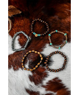Chestnut Boho Stackable Beaded Bracelet Set - $3.83