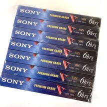 7 Sealed Sony Premium Grade T-120VF Vhs Tapes 6 Hours - £16.35 GBP