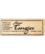 1957 Alexis Tangier Cocktail Restaurant Advertisement California Vintage... - €17,16 EUR