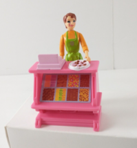 Fisher Price SWEET STREETS Candy Shop Counter Register + Woman Cashier F... - £7.97 GBP