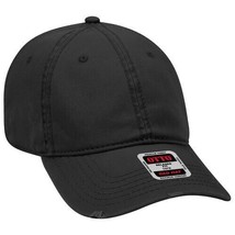 NEW GARMENT WASHED DISTRESSED BLACK 6 PANEL LOW PROFILE BASEBALL DAD HAT... - $13.98
