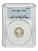 1882 3CN PCGS PR67CAM - $1,425.90