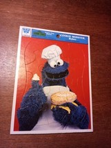 Vtg Frame Tray Puzzle Whitman COOKIE MONSTER, Baker Sesame Street Muppet... - $8.56