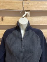 Nautica Jeans Company Gray Blue  1/4 Zip Pullover Sweater Men&#39;s Size M KG - £19.71 GBP