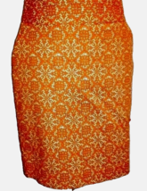 Rafaella Petite Womens Pencil Skirt Size 6P Orange White - £7.83 GBP