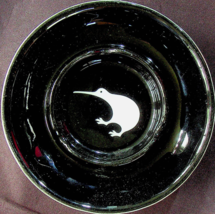 Shenango China (New Castle, PA) - Black Ashtray w/Kiwi Bird Motif - Vintage - $20.56