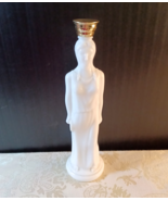 Vintage White Glass Classic Greek Lady Figural Empty Bottle By Avon 1969 - $8.14 CAD