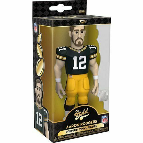 Primary image for NEW SEALED 2021 Funko Gold NFL Packers Aaron Rodgers 5" Action Figure