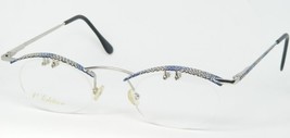 Vintage 1st Edition By Licefa 7009 818 Silver /BLUE Eyeglasses Glasses 46-22-140 - £102.23 GBP