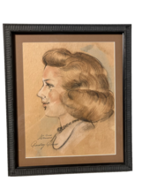 Rare Disneyland Art Corner Adult Portrait Artist Signed Audrey Ames 1960s - $167.31