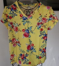 Pioneer Woman ~ Short Sleeve ~ V-Neck ~ Warm Sunshine ~ Large (12-14) T-Shirt - £17.64 GBP