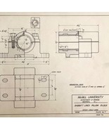 McGill University Babbitt Lined Pillow Blk 1965 Mechanical Drawing Print... - $40.99 CAD