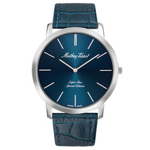 Mathey Tissot Men&#39;s Cyrus Blue Dial Watch - H6915ABU - £131.09 GBP