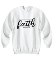 Religious Sweatshirt Faith Ephesians 2:8 White-SS  - £22.34 GBP