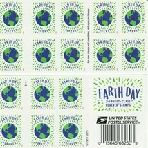 Mint US Earth Day Booklet  1 Pane of 20 - $15.72
