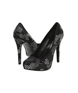 Report Signature Black Crystal Camo Parker 2 High Heel Platform Pumps SZ 9 NIB  - $88.61