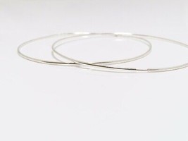 Sterling Silver Endless Round Hoop Earring 85mm Extra Large 3.34 Inches - £22.70 GBP