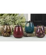 Mosaic Glass Candle Holder Lid with Snuffer 7&quot; High  with Metal Insert 4... - €19,11 EUR