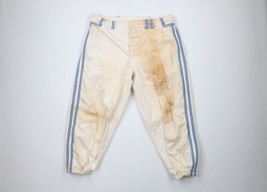 Vtg 50s Mens 36 Distressed Striped Button Fly Baseball Football Uniform Pants - £77.49 GBP