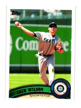 2011 Topps Baseball Jack Wilson 85 Seattle Mariners Shortstop Card Collector - £2.39 GBP